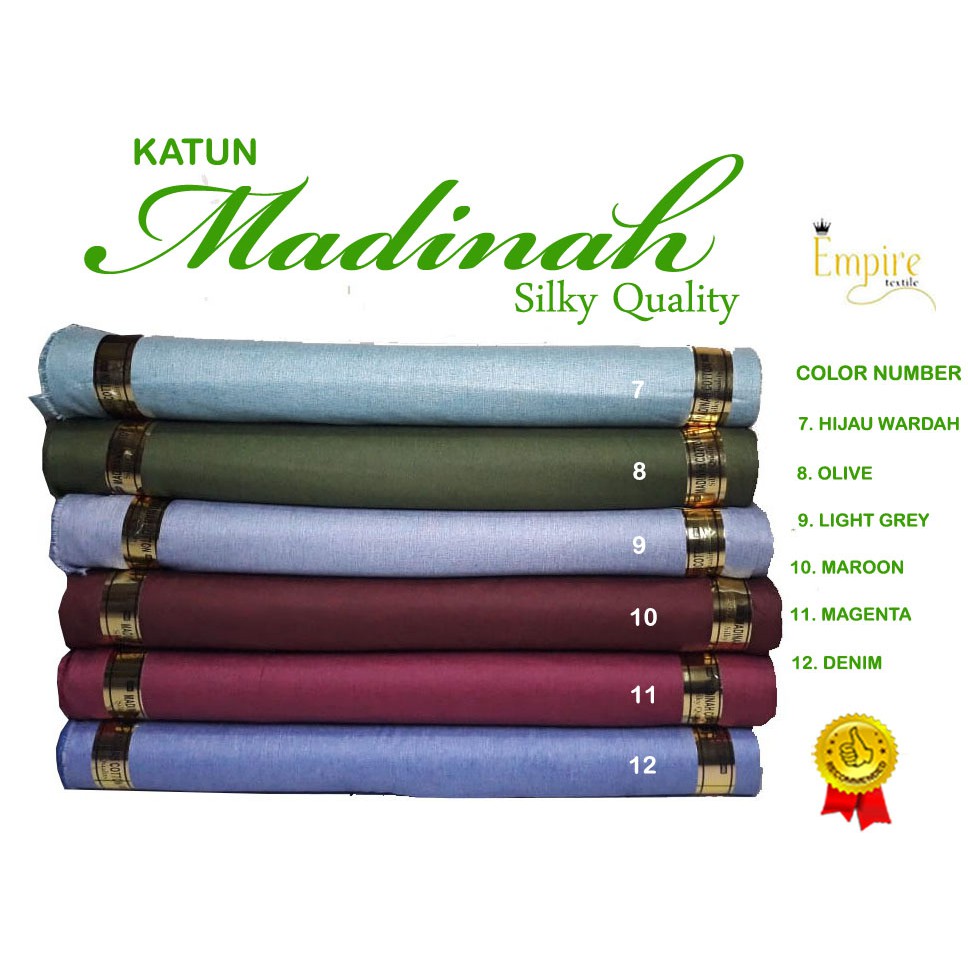 Kain KATUN MADINAH FODU Silky Quality  HARGA PER 1 METER