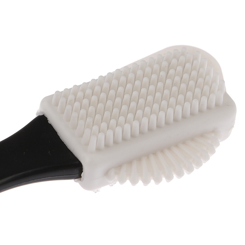 {LUCKID}1PcsBlack 3 Side Cleaning Brush Suede Nubuck Boot Shoes S Shape Shoe Cleaner