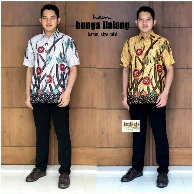 Couple Dress Brokat Monita Bunga Ilalang Batik Sarimbit