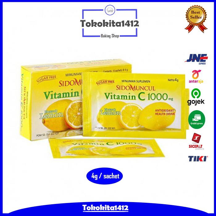 SIDOMUNCUL Vitamin C 1000 Mg rasa Lemon