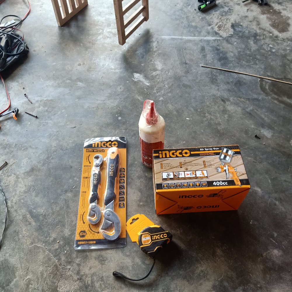 Ingco Spray Gun Semprotan Angin Cat Ingco Tabung Atas 400cc