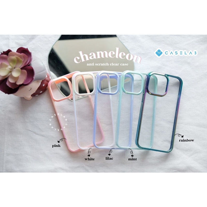 CASE IPHONE 12PROMAX 12 12PRO 13PROMAX 13 13PRO CHAMELEON CLEAR NEW VERSION BACK CLEAR ANTISCRATCH !!