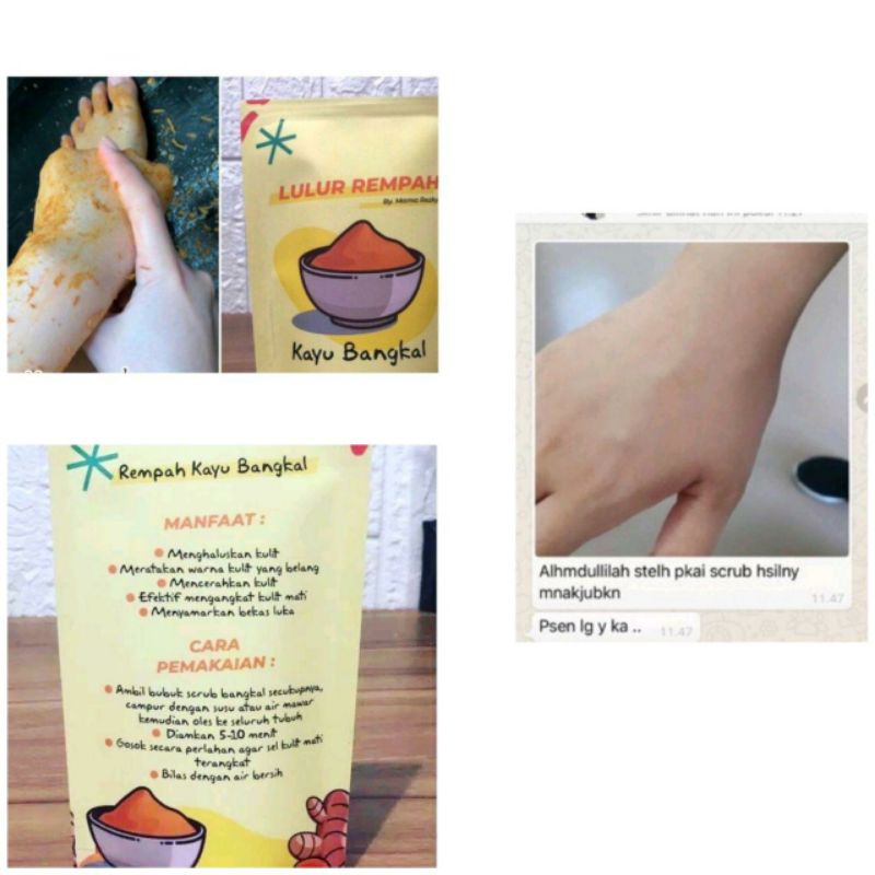 Lulur kayu bangkal/Lulur pemutih kulit