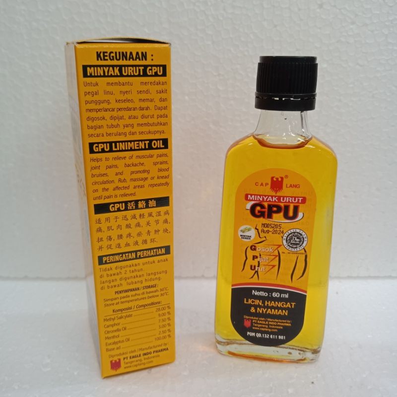 Minyak Urut GPU, Minyak Gosok GPU. Minyak untuk Gosok Pijat Urat