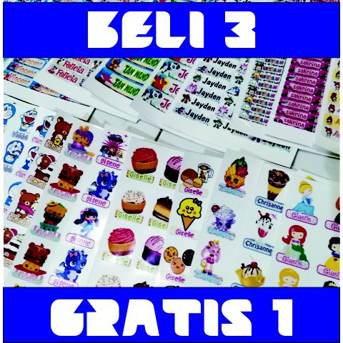 

Stiker Label Nama Waterproof KIDZDENTITY