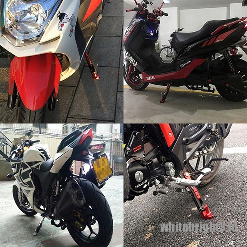 Standar Samping Sepeda Motor Bahan Aluminum Alloy CNC Warna Putih