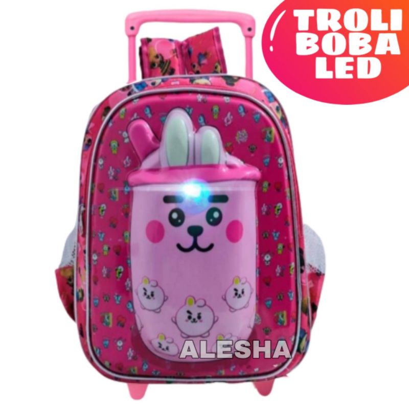 Tas boba tas dorong tas koper tas troli anak motif BOBA,kuda pony termurah tas sekolah laris