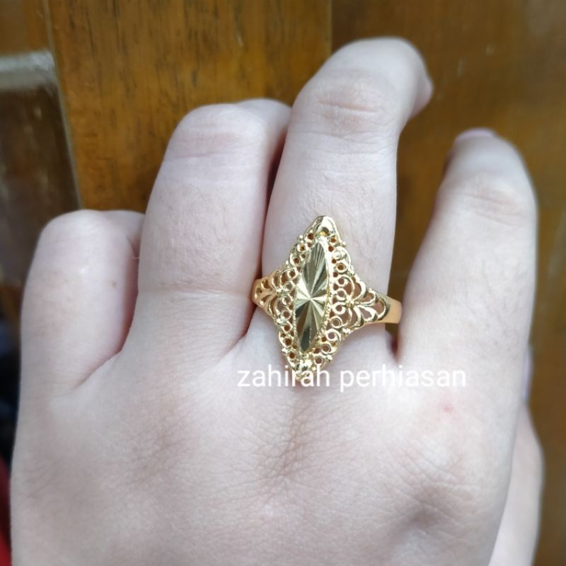 CINCIN WANITA DUBAY ASLI TITANIUM ANTI LUNTUR