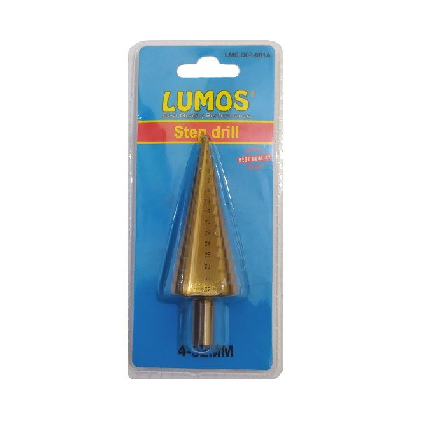 Mata Bor Besi Kayu Pagoda / Step Steel Cone Drill Bits HSS 4-32 Mm Mata Bor Piramid / Mata Bor Pagoda 4 mm - 32 mm Step Drill Bit Mata Bor Piramid / kerucut Step Steel Cone MERK RANDOM