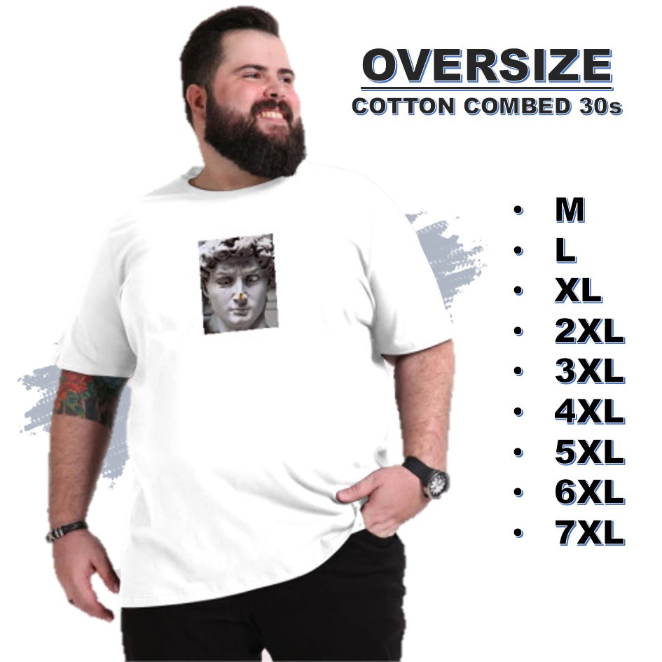 Kaos Oblong Distro Pria Polos Ukuran Jumbo Murah Oversize XXL XXXL Terbaru Bahan Katun Adem Terlaris