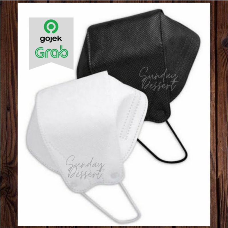 Masker KF94 isi 10pcs CHASA Original Sachet ziplock - KF94 CHASA HITAM/PUTIH/ABU ABU