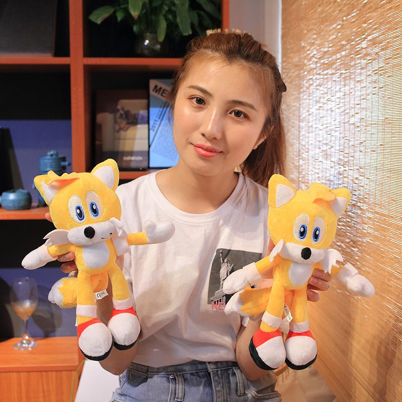 28cm Sonic Boneka The Hedgehog Shadow Mainan Plush Beranak Amy Rose Knuckle Tail Toy