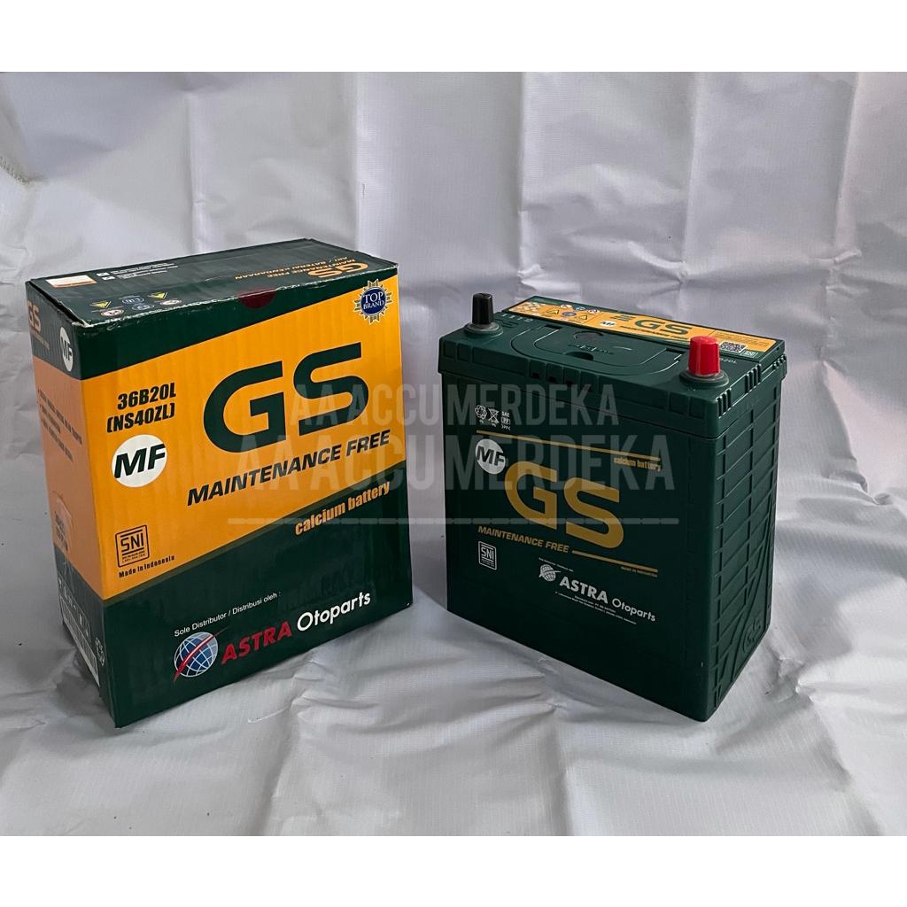 Jual Aki mobil gs MF NS40ZL ori honda brio jazz ayla agya Sigra aki