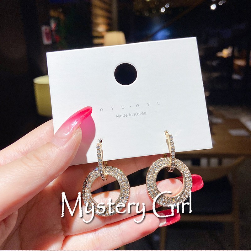 Mysterygirl -  Anting Korea Earrings Perak/Emas Cabang / Bunga / Jumbai / Berlian Murah Giwang Anting Tindik PerhiasanAnting Earrings