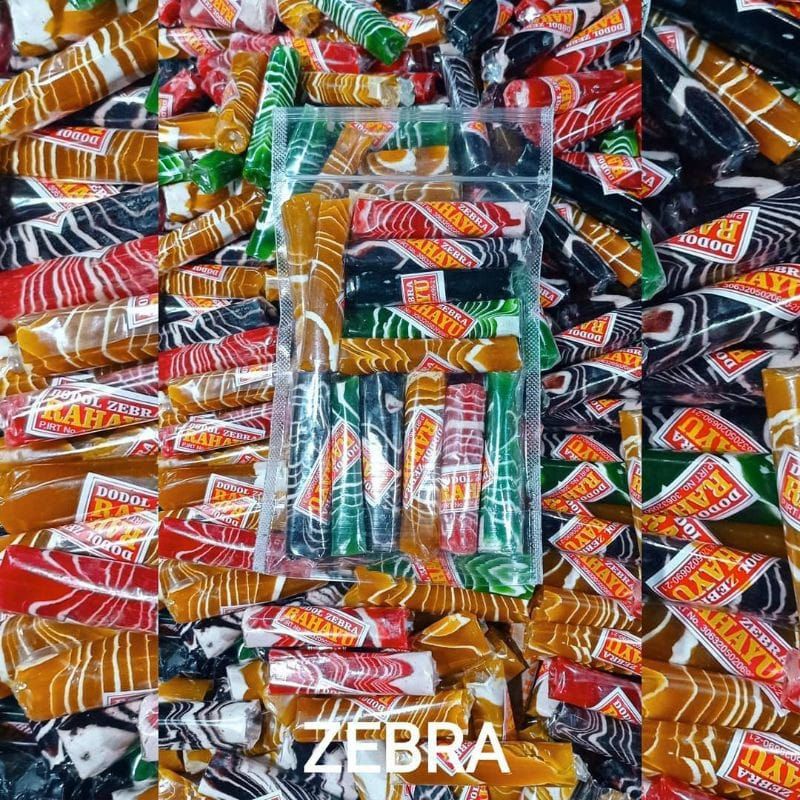 

Dodol garut asli(fresh) zebra (500g) oleh" khas garut yg manis&legit