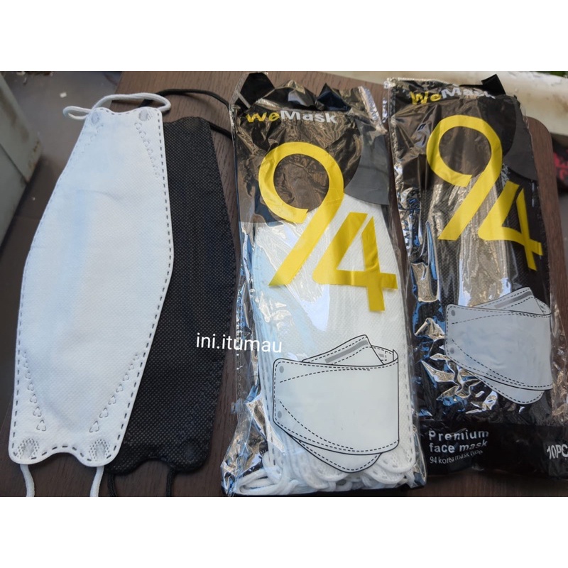 10 pcs MASKER KF94 KF 94 we mask hitam putih abu