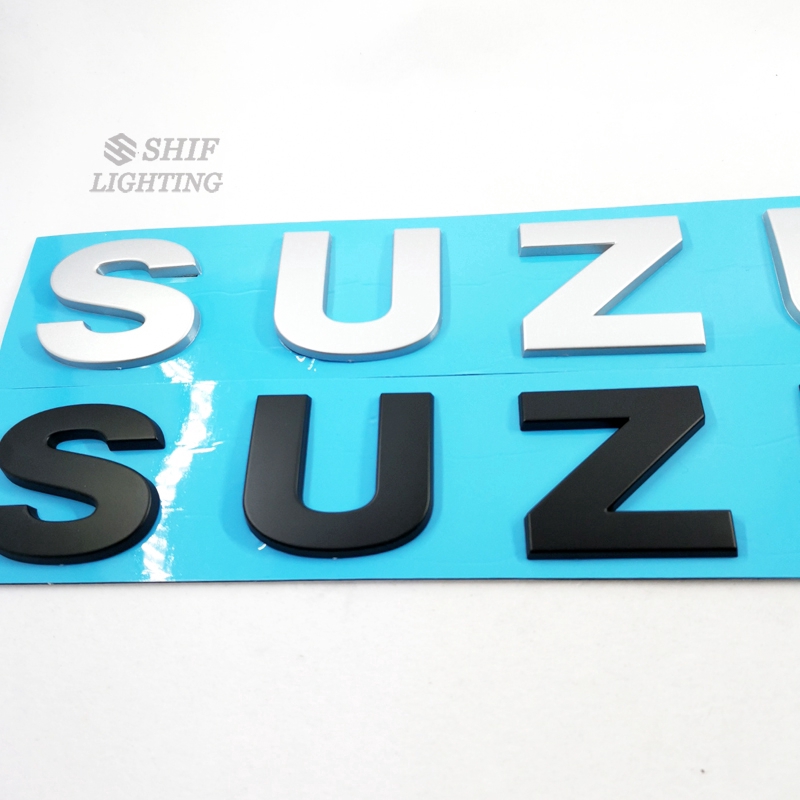 1Pc Stiker Emblem Tulisan SUZUKI Bahan ABS Untuk Kap Bagasi Depan Mobil SUZUKI