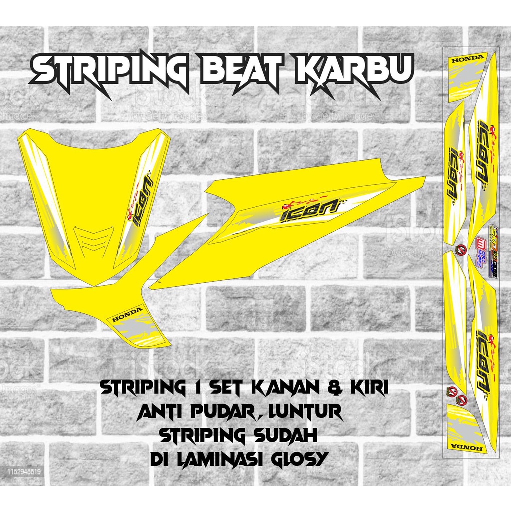 STRIPING STICKER VARIASI BEAT KARBU ICON SPOT