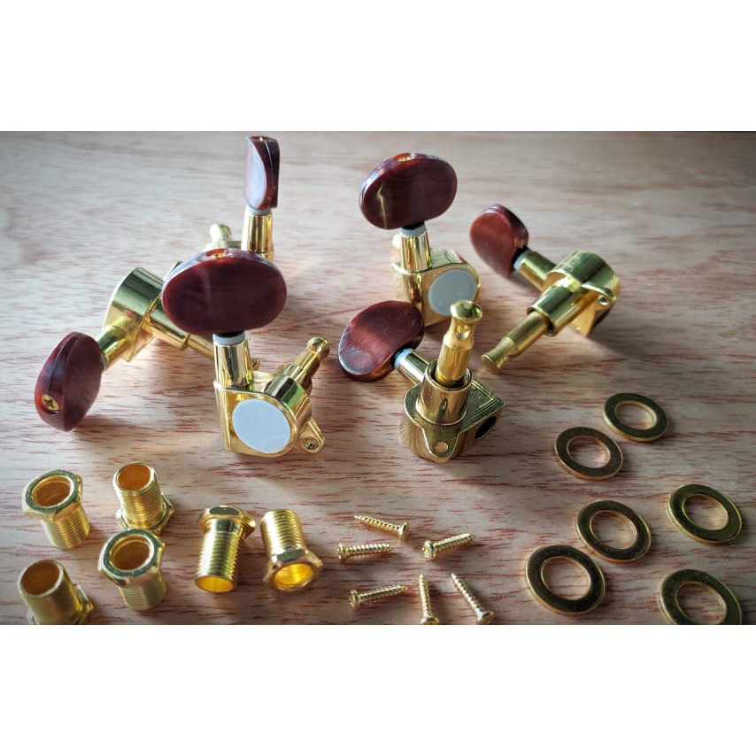 DRYER GITAR TUNING PEG AKUSTIK GOLD COKLAT