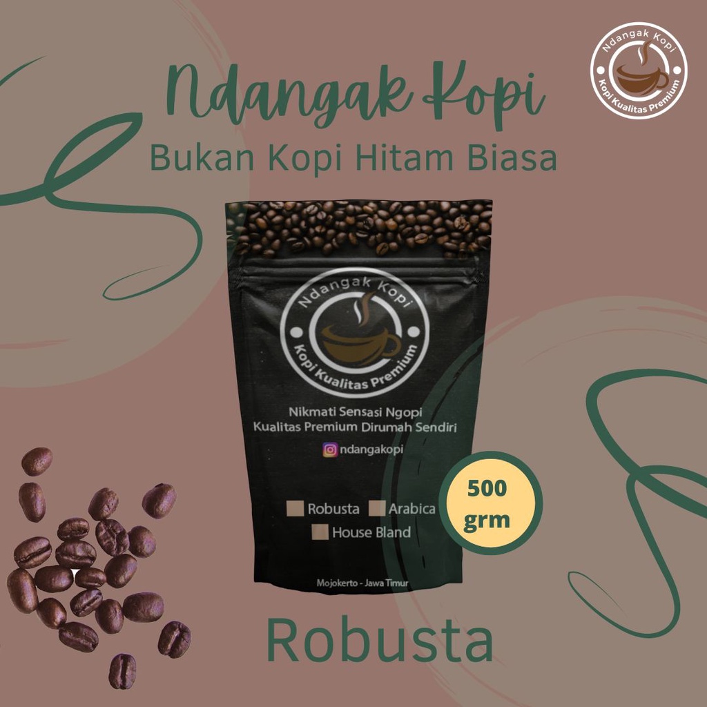 

Kopi Hitam Robusta standart (500gram)