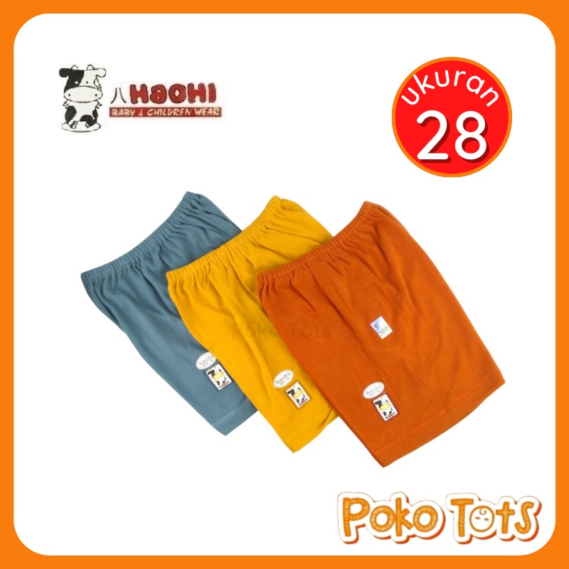 Hachi Celana Pendek Size 28 Warna Bold Celana Bayi dan Anak Segi Polos Warna-Warni WHS