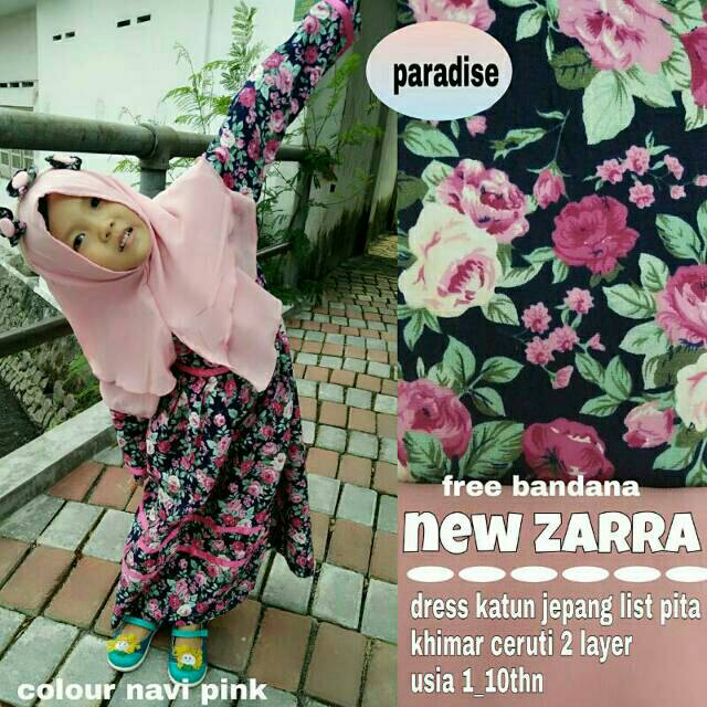 PA Baju gamis  anak  NEW ZARRA Shopee Indonesia