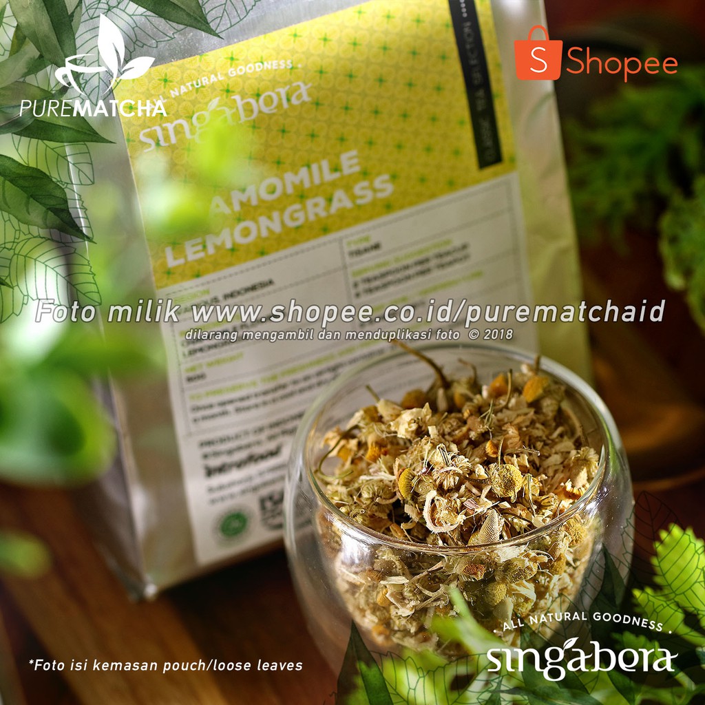 

Singabera Tea - Chamomile Lemongrass 10gr SAMPLE Teh Bunga Sereh Indonesian Tea