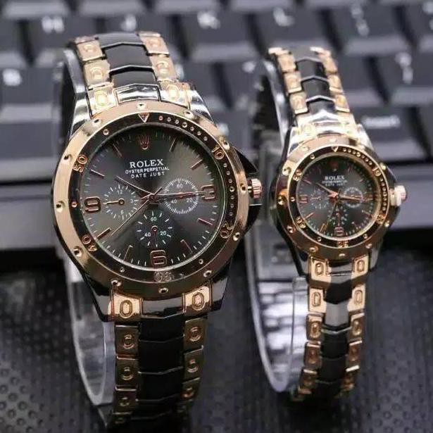 Jam Tangan Wanita/pria Rolex Baut Chrono Pasangan