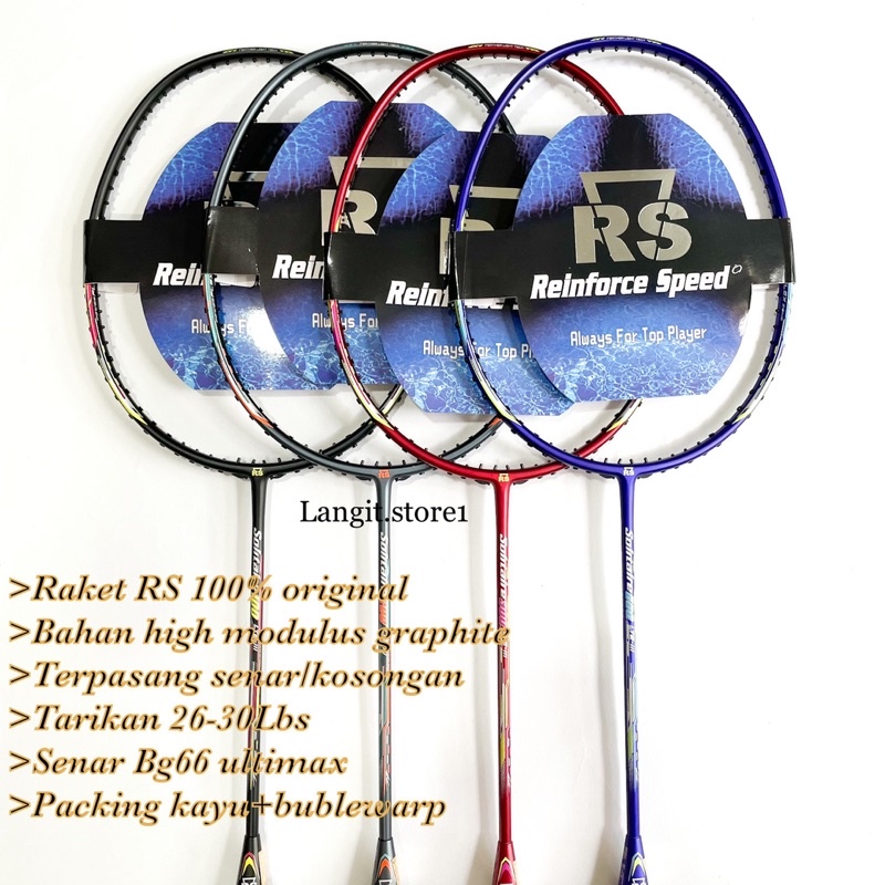 RAKET BADMINTON ORIGINAL RS RAINFORCE SPEED 30 LBS