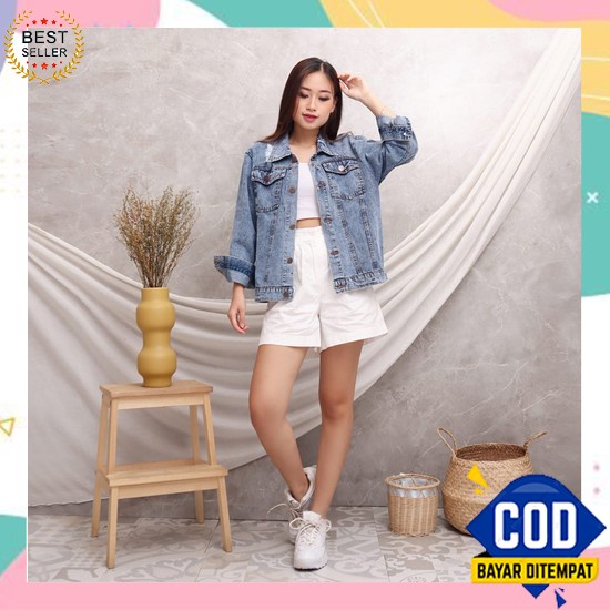 [Ready Stock] Prove Your Heart Jacket Varsity Baseball Jaket Wanita Ko Fwr - Jaket Jeans Wanita Rip