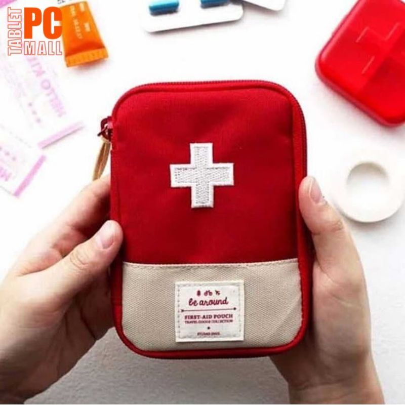 Tas P3K First Aid Kit Bag Tempat Obat Peralatan Organized P3K Mini