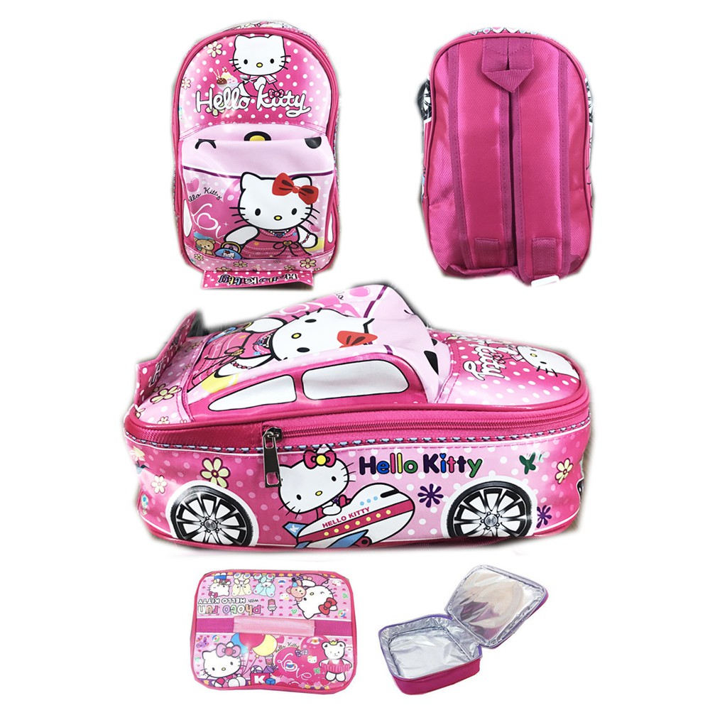 Tas Ransel Sekolah TK Hello Kitty 3D On The Road Tas Mobil LB