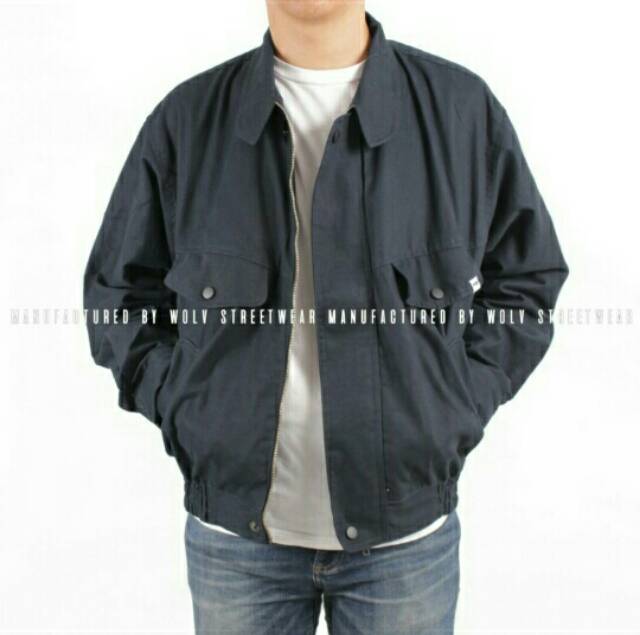 Semi Parka Flight Jacket Pria Kanvas