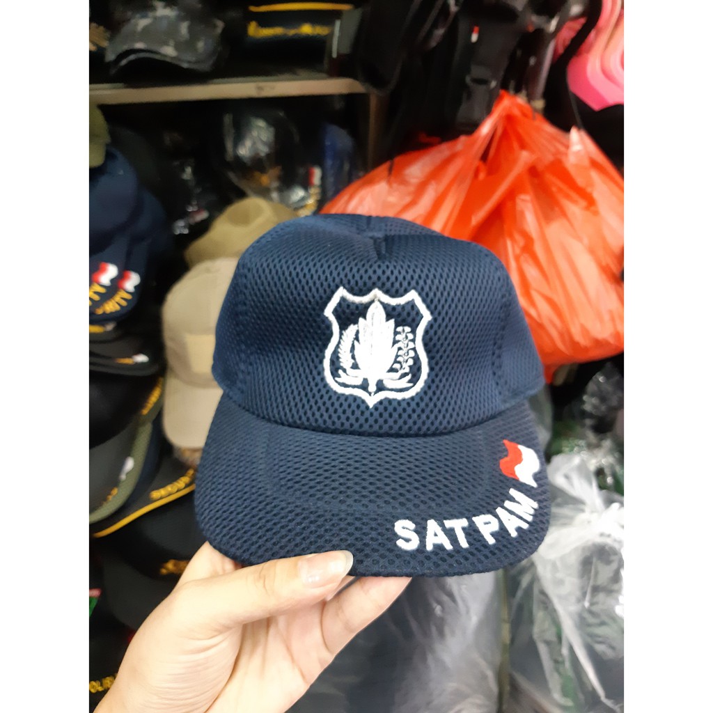 Topi Satpam topi Security Topi Jaring satpam Logo