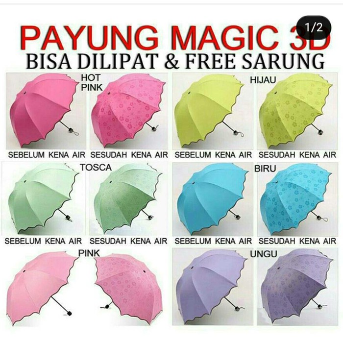 PAYUNG MAGIC    UMBRELLA 3D (GRATIS BUBBLE) Payung Hujan