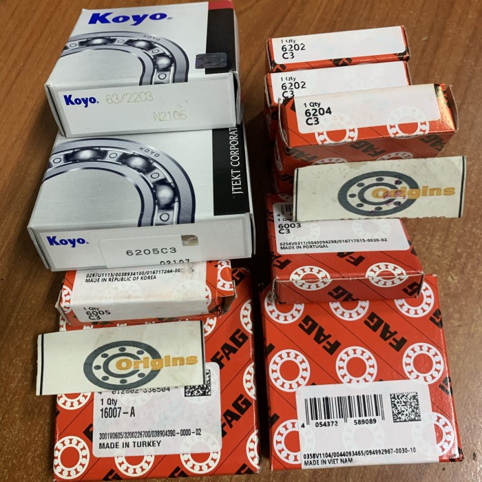 Bearing Full Set Ninja R Ninja Rr Fag Original Tanpa 63/22