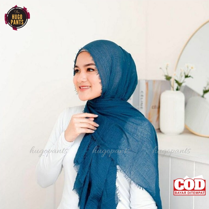 Jilbab Pasmina Crinkle Hijab Wanita Dewasa