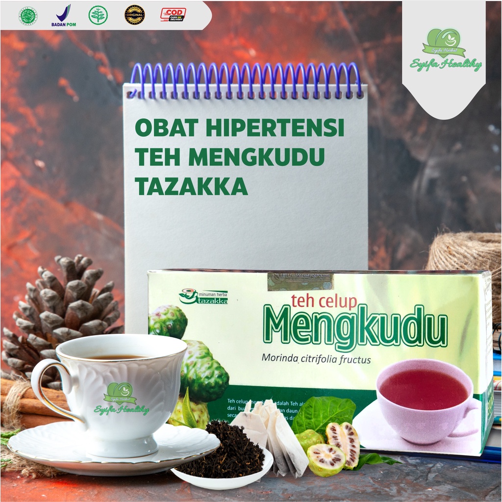 

Obat Darah Tinggi dan Obat Hipertensi Teh Mengkudu Tazakka isi 20 Kantung Teh Celup Halal BPOM dan Original