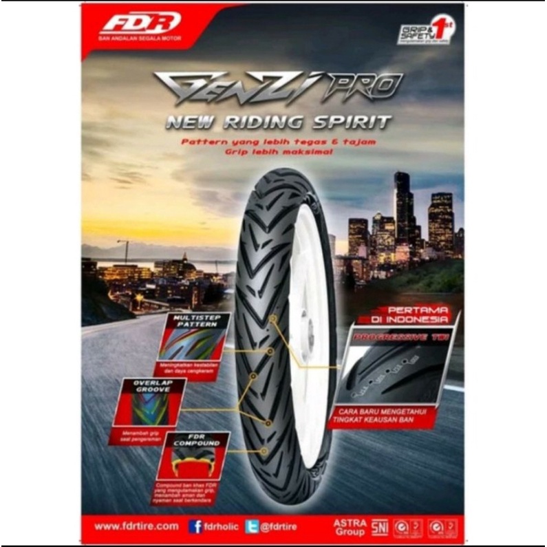 Ban luar motor fdr 60-80 ring 17 genzi pro series 215-17 racing