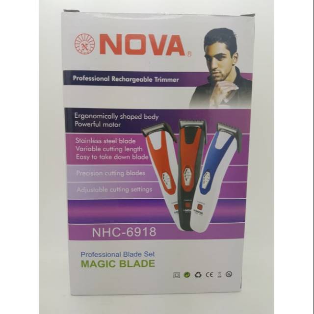 Alat Pencukur Rambut Mesin Cukur NOVA NHC-6918 Rechargeable Trimmer - Alat Pangkas Praktis Portable