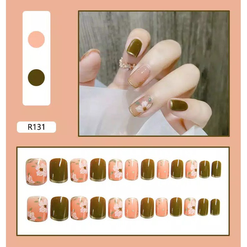 RC✔️ 24pcs kuku palsu fake nails kuku palsu modern