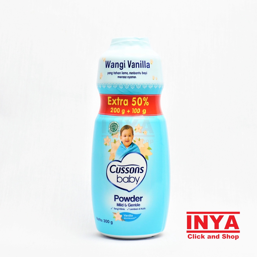 CUSSONS BABY POWDER MILD AND GENTLE VANILLA 200gr - Bedak Bayi