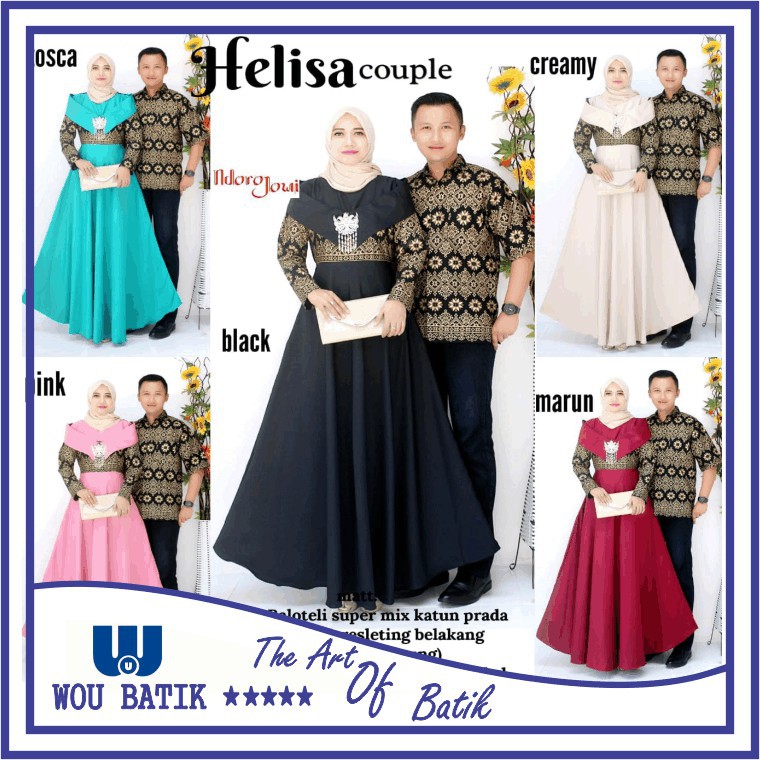 Wou Batik Couple Modern terbaru batik sarimbit keluarga batik kekinian batik couple murah baju cou