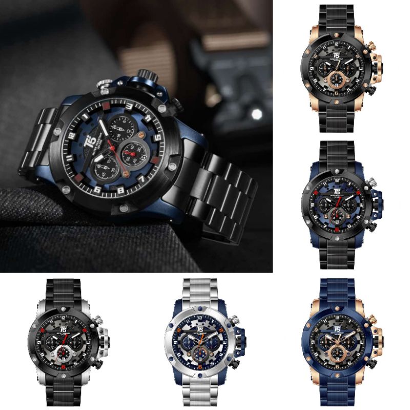 JAM TANGAN COWOK T5 H3760G | 3760 CHRONO TANGGAL AKTIF WATERPROOF ORIGINAL