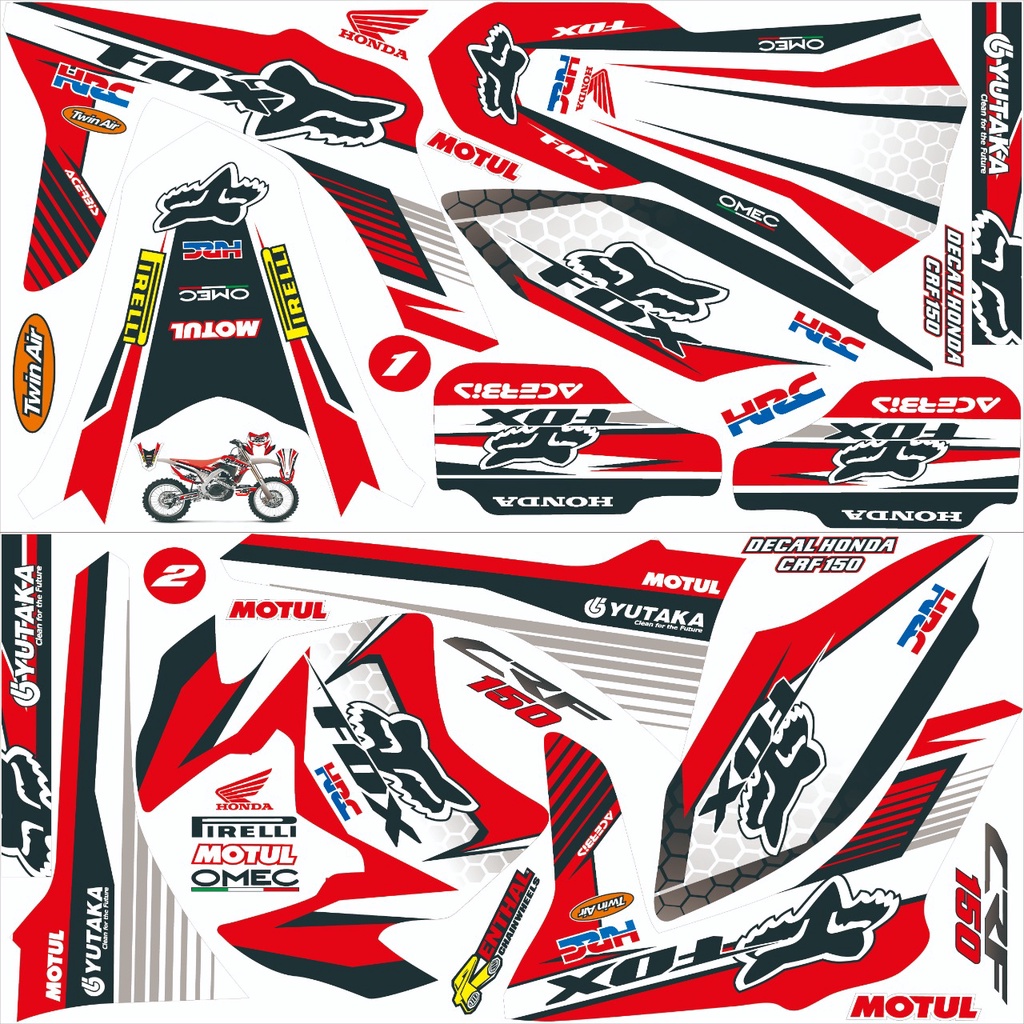 STRIPING DECAL MOTOR HONDA CRF