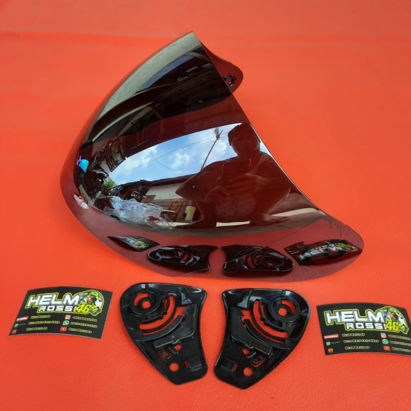 kaca Visor KYT DJ MARU CENTRO GALAXY SLIDE DJ Maxi Iridium Silver Blue Gold pelangi hitam bening
