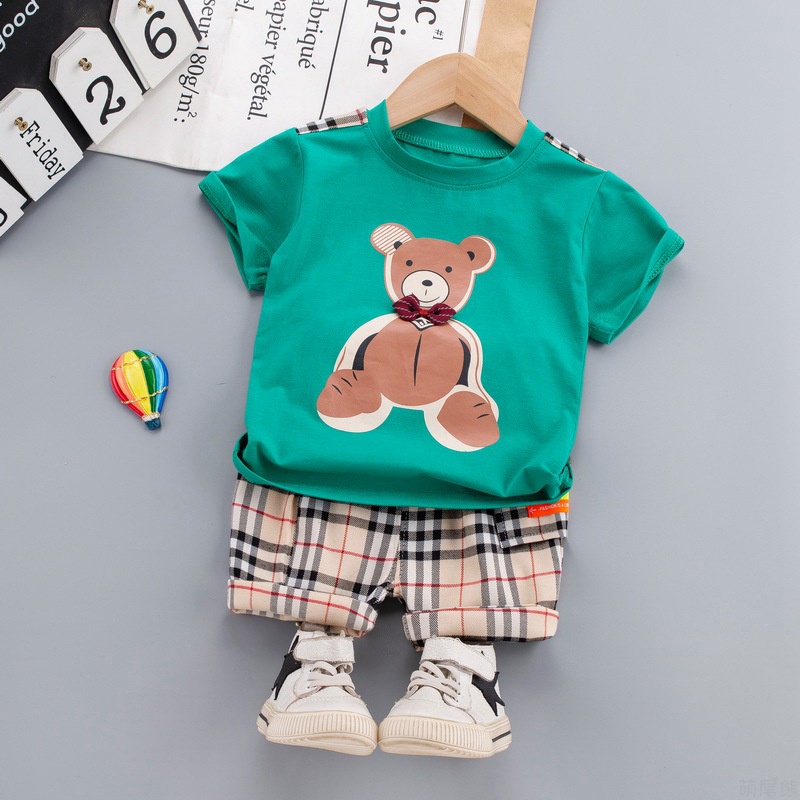 Setelan Anak ELON Baju Set Kaos dan Celana Anak Import