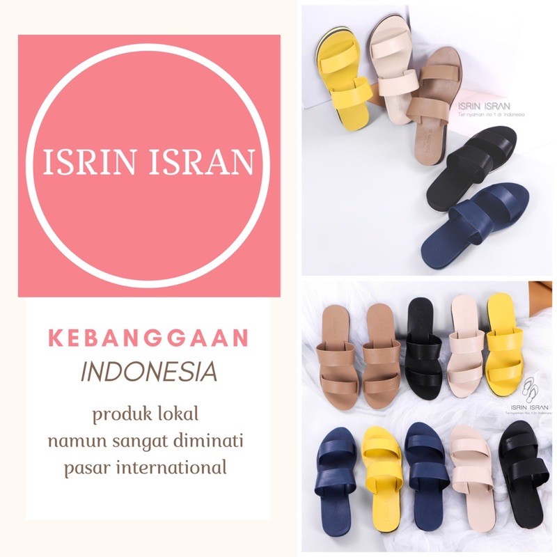 ( LINEA ETALASE 1 ) Sandal Slip On Wanita Nyaman Tali Selop ISRIN ISRAN