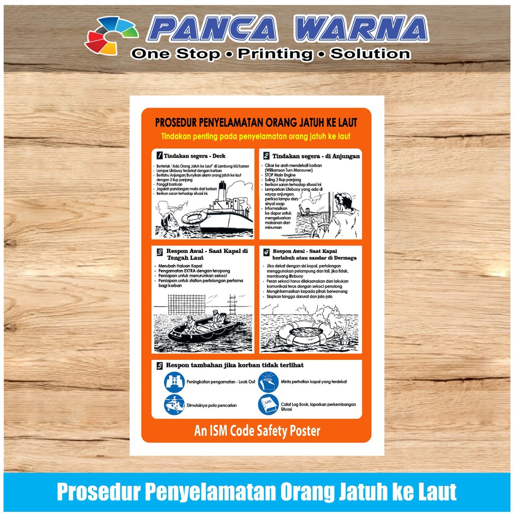 

Stiker Kapal Safety Sign Penyelamatan Orang Jatuh ISM Code Perkapalan