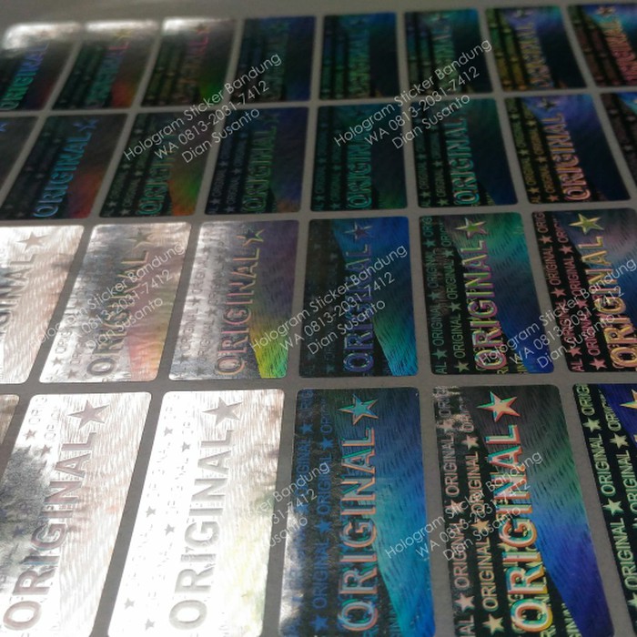 

Stok Ready Stiker Hologram Original Kotak 15x35mm Berkualitas